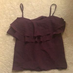 Maroon colored tank top